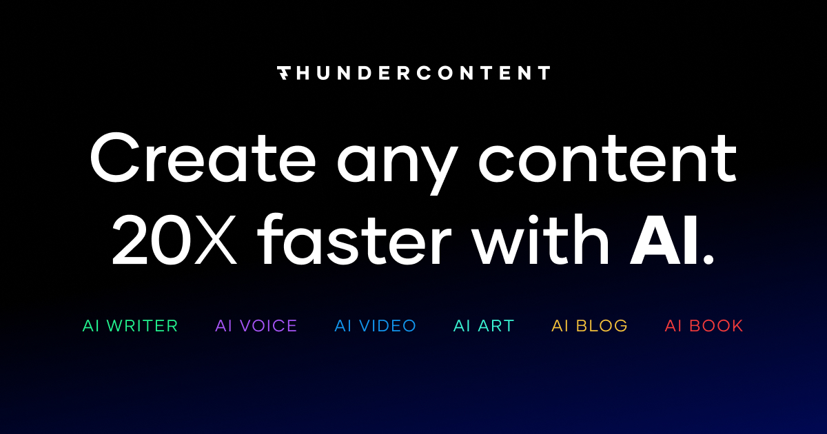                    I really like what Thundercontent generates. I've tried a few of AIs and some of them generate lots of content, but often out of to